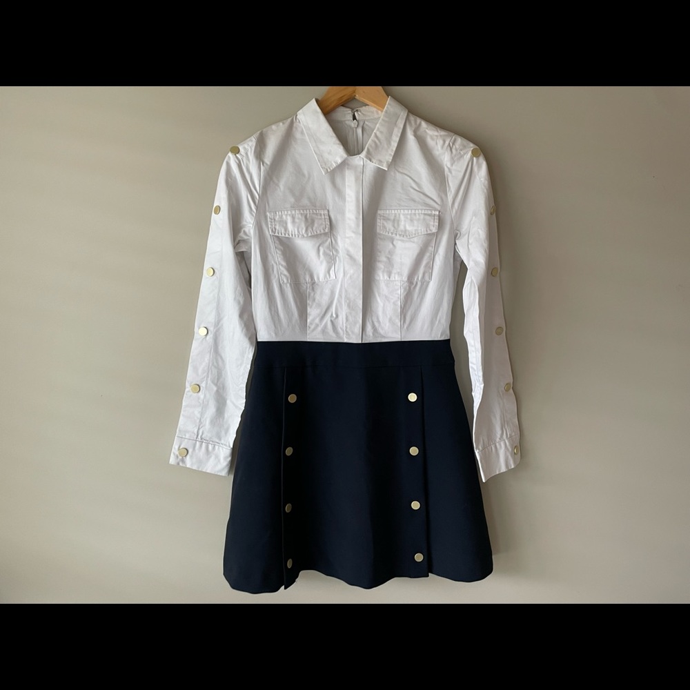NWOT Pixie Market Riley Snap Button Utility Mini Dress